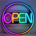 Round Open Neon Signs ( 50 CM )