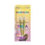 HEMPGEEK THC-A PRE ROLLS LEMON CHERRY GELATO HYBRID 2000 MG x2